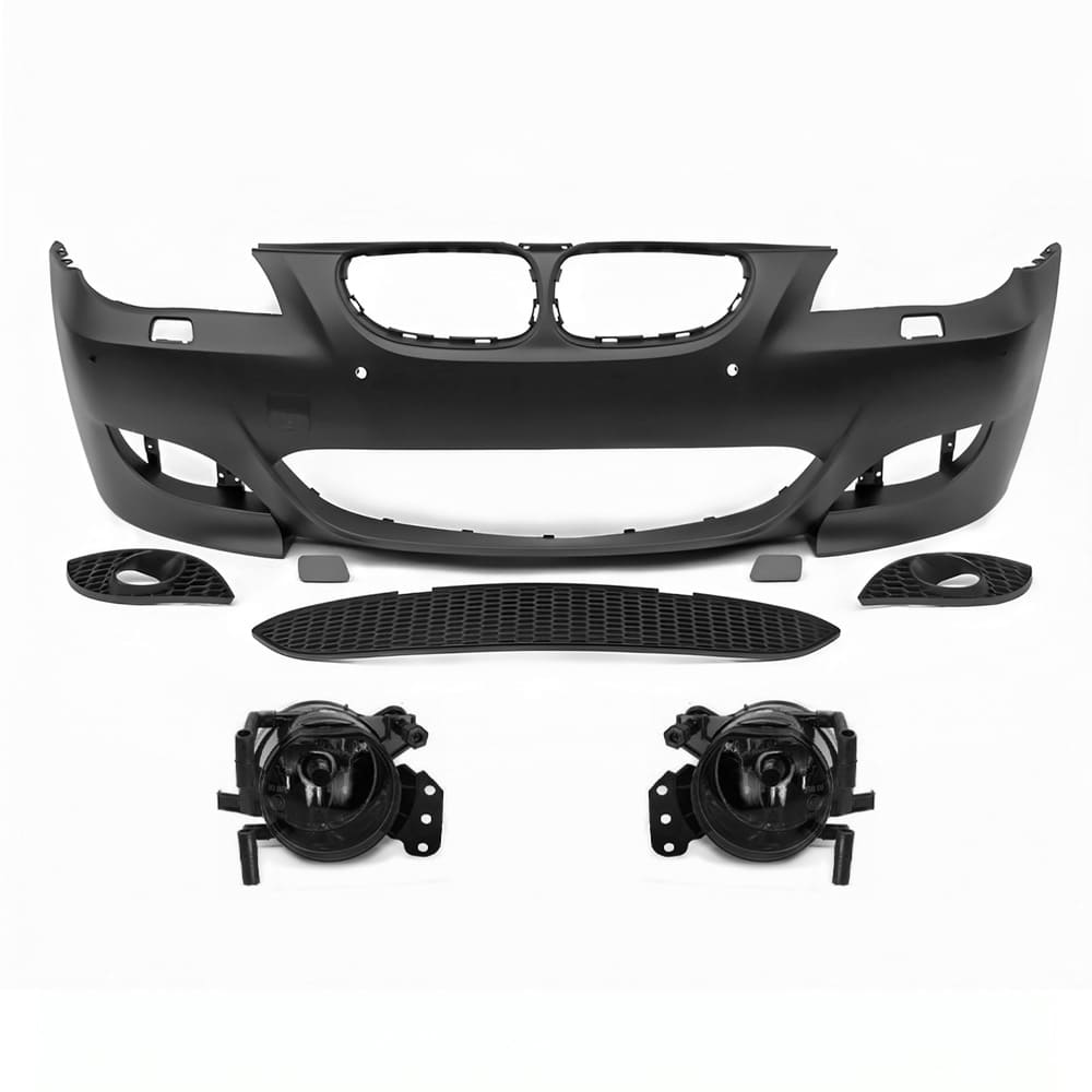 BMW E60 / E61 LCI (07-10) M5 Stiilis Eesmine Stange PDC Aukudega (18mm), Koos Toonitud Udutuledega