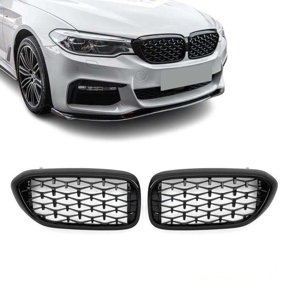Diamond kidney Grille for BMW G30 / G31 (17-20), glossy black