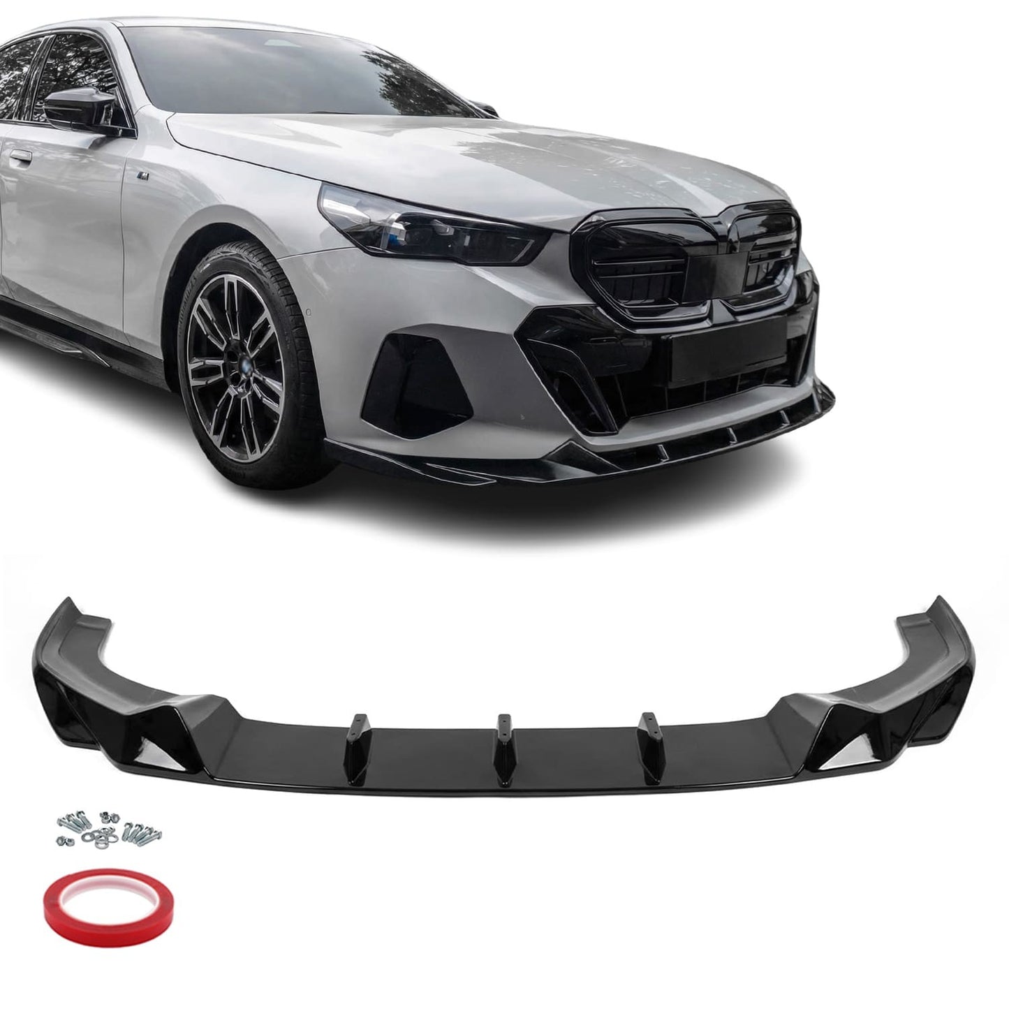 HAUER Front bumper Lip for BMW G60 / G61 M-Pack, glossy black