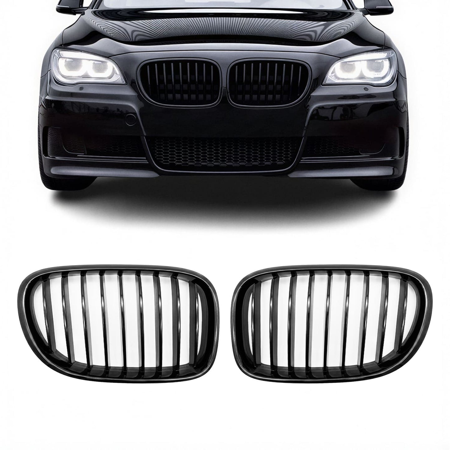 Kidney grille for BMW F01 / F02 (08-15), glossy black