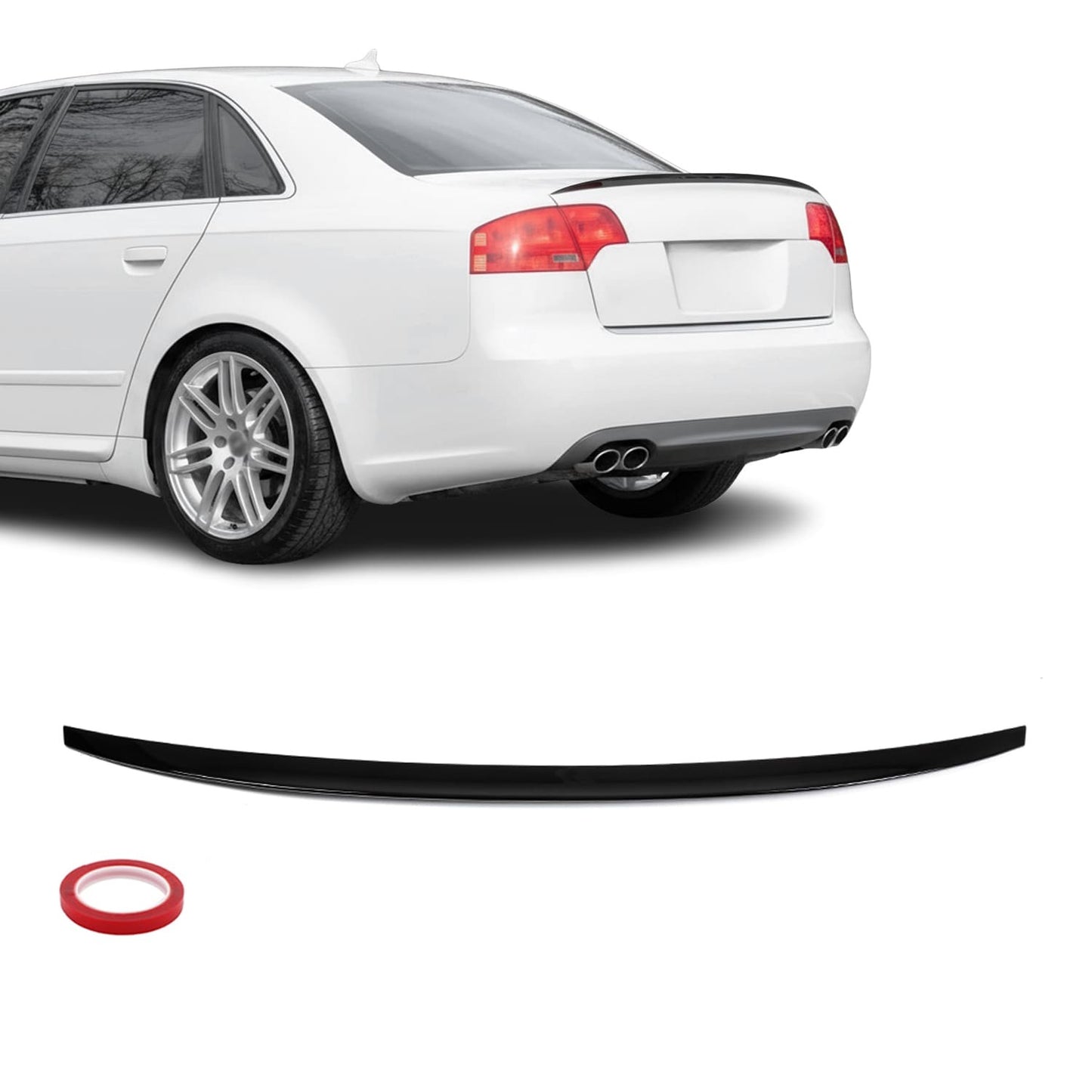Lip Spoiler for Audi A4 B7 (05-08), glossy black