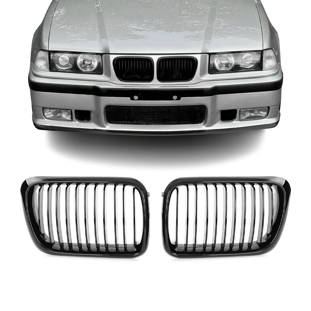 M3 style Kidney Grille for BMW E36 facelift (96-99), glossy black