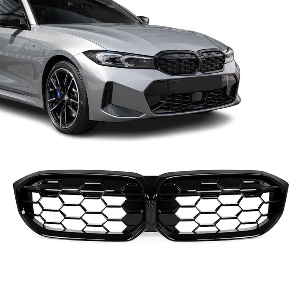 M340-style kidney Grille for BMW G20 / G21 LCI (22-26), glossy black
