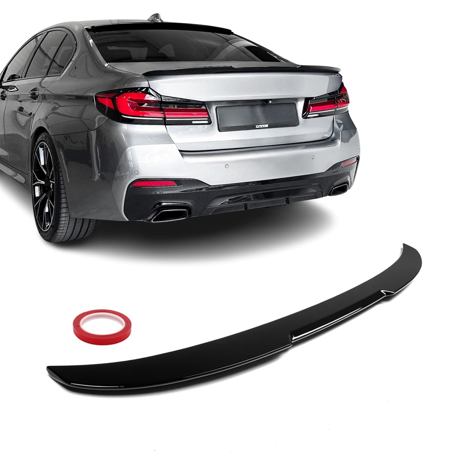 M4-style Trunk Spoiler for BMW G30 / F90, glossy black