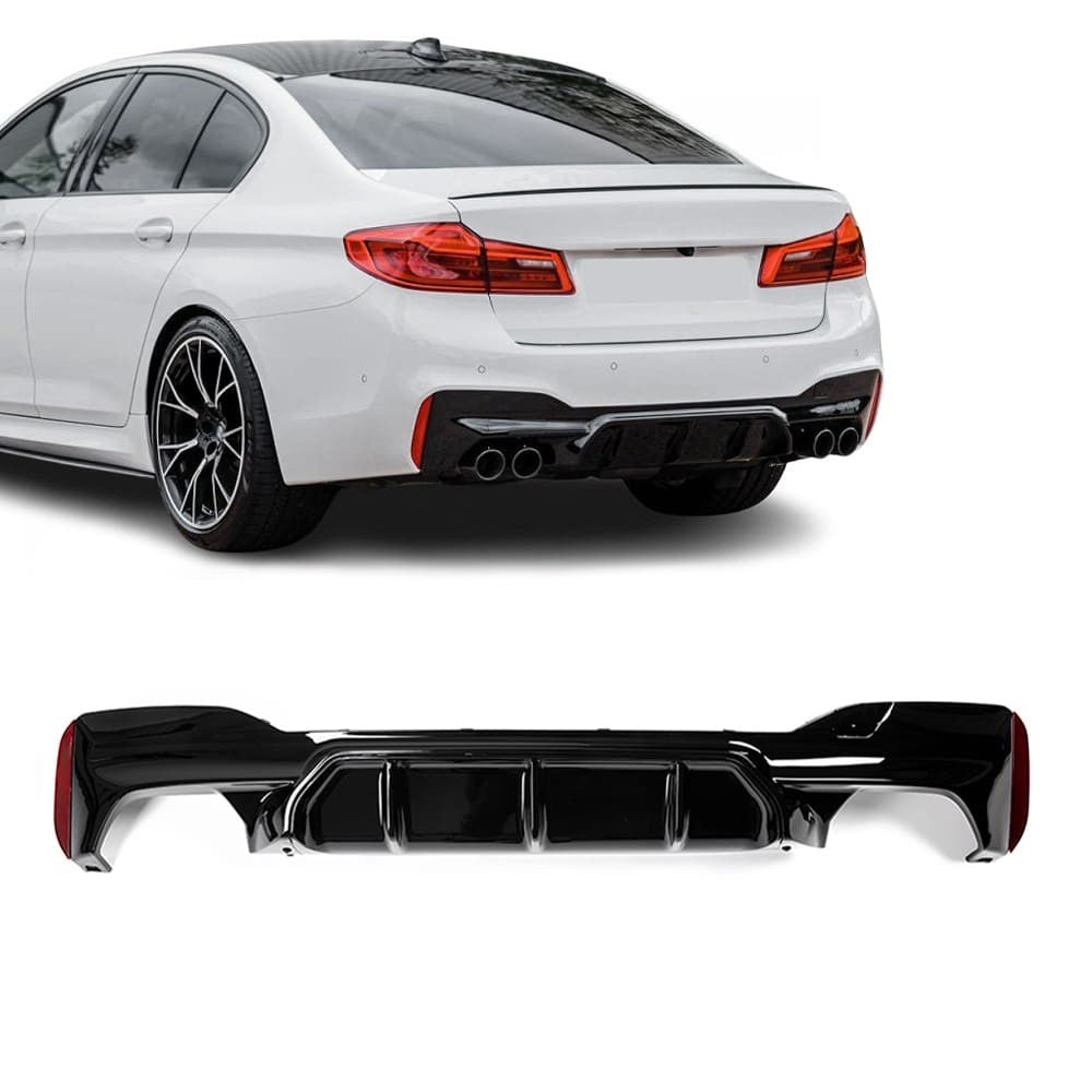 M5-style Diffuser for BMW G30 / G31 with M-Pack, glossy black