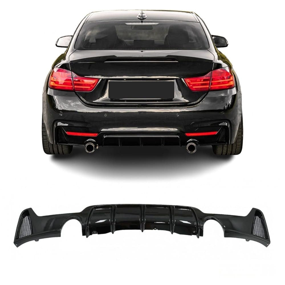 Performance rear bumper Diffuser for BMW F32 / F33 / F36 M-Pack 435/440, glossy black