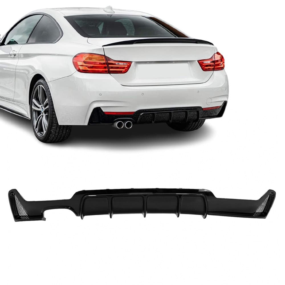 Performance rear bumper Diffuser for BMW F32 / F33 / F36 M-Pack, glossy black