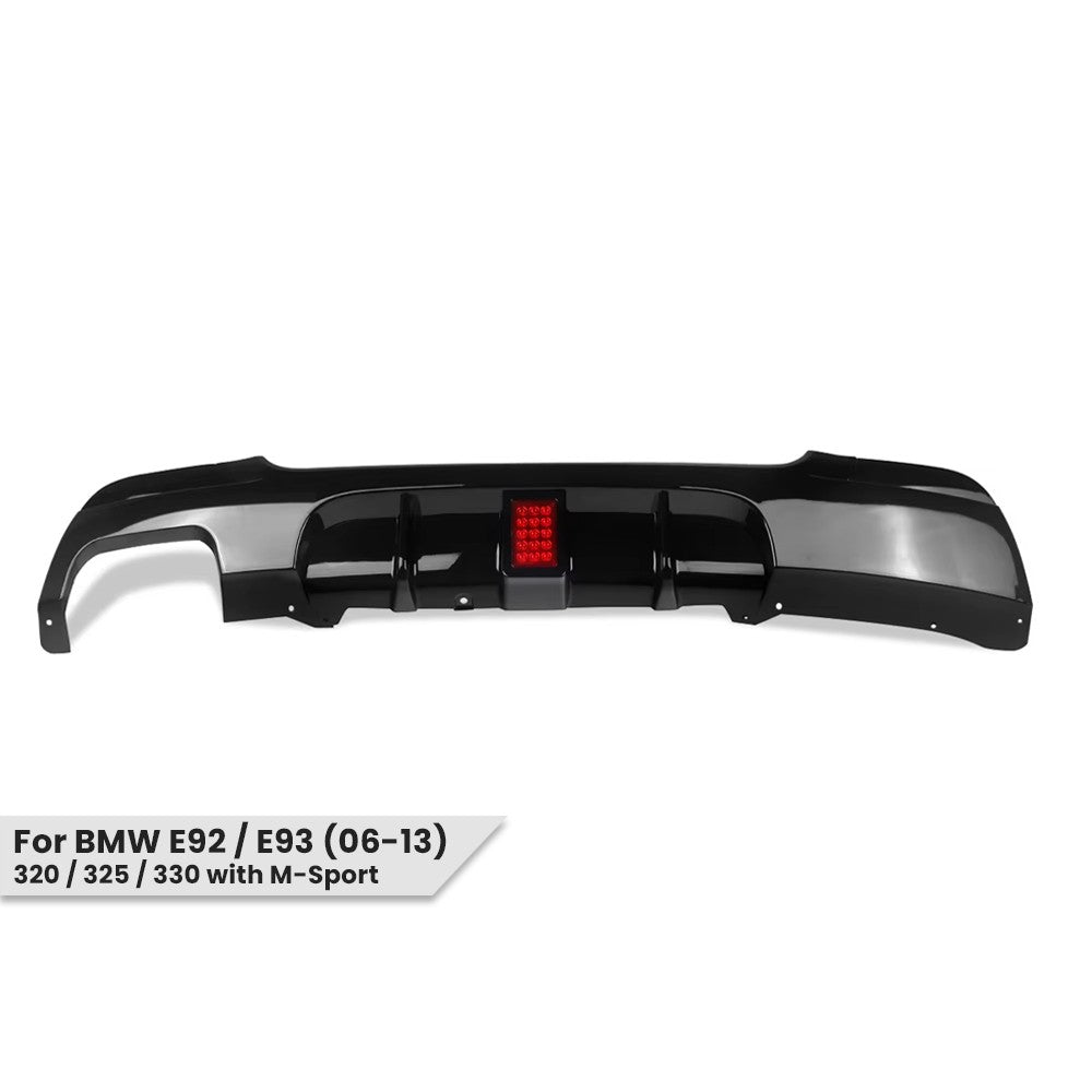 Performance Diffuser with LED Tracklight for BMW E92 / E93 (320 / 325 / 330), glossy black