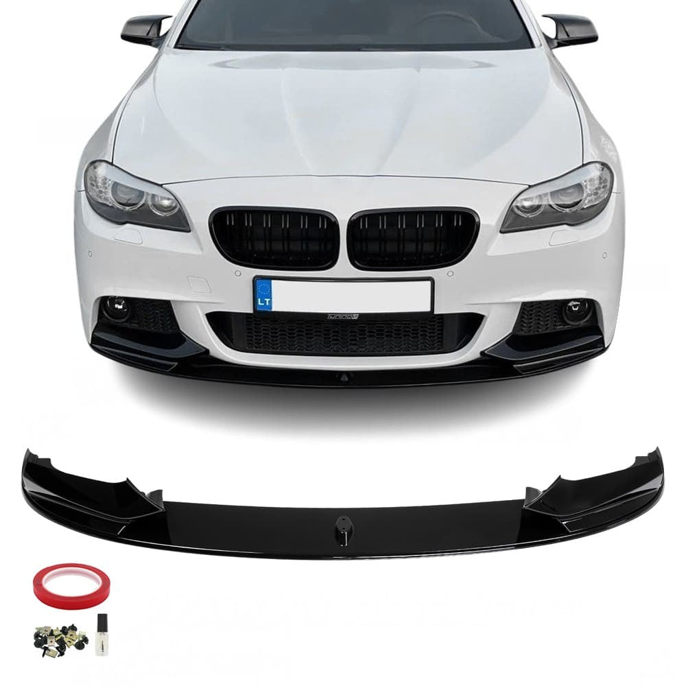 Performance Front bumper Lip for BMW F10 / F11 with M-Pack, glossy black