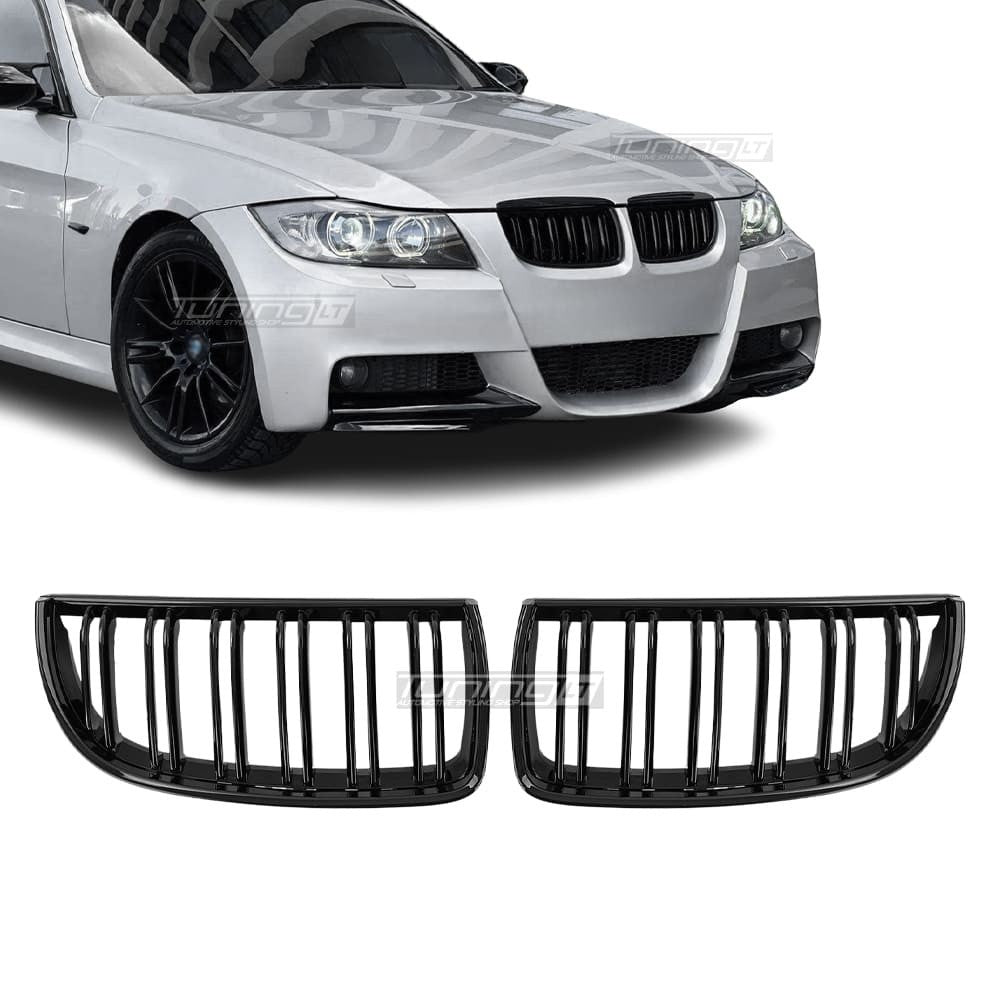Performance kidney Grille set (without hood decoration) for BMW E90 / E91 (05-08), glossy black