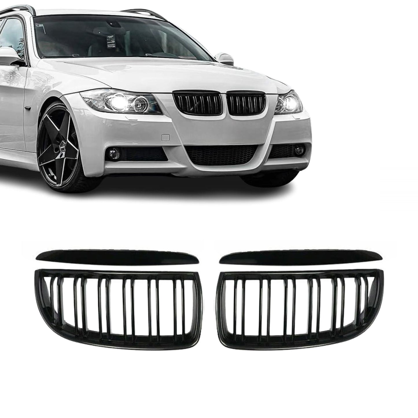 Performance kidney grille for BMW E90 / E91 (05-08), glossy black