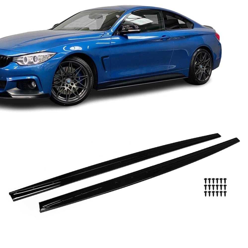 Performance Side Skirt extensions for BMW F32 / F33 / F36 with M-Pack, glossy black