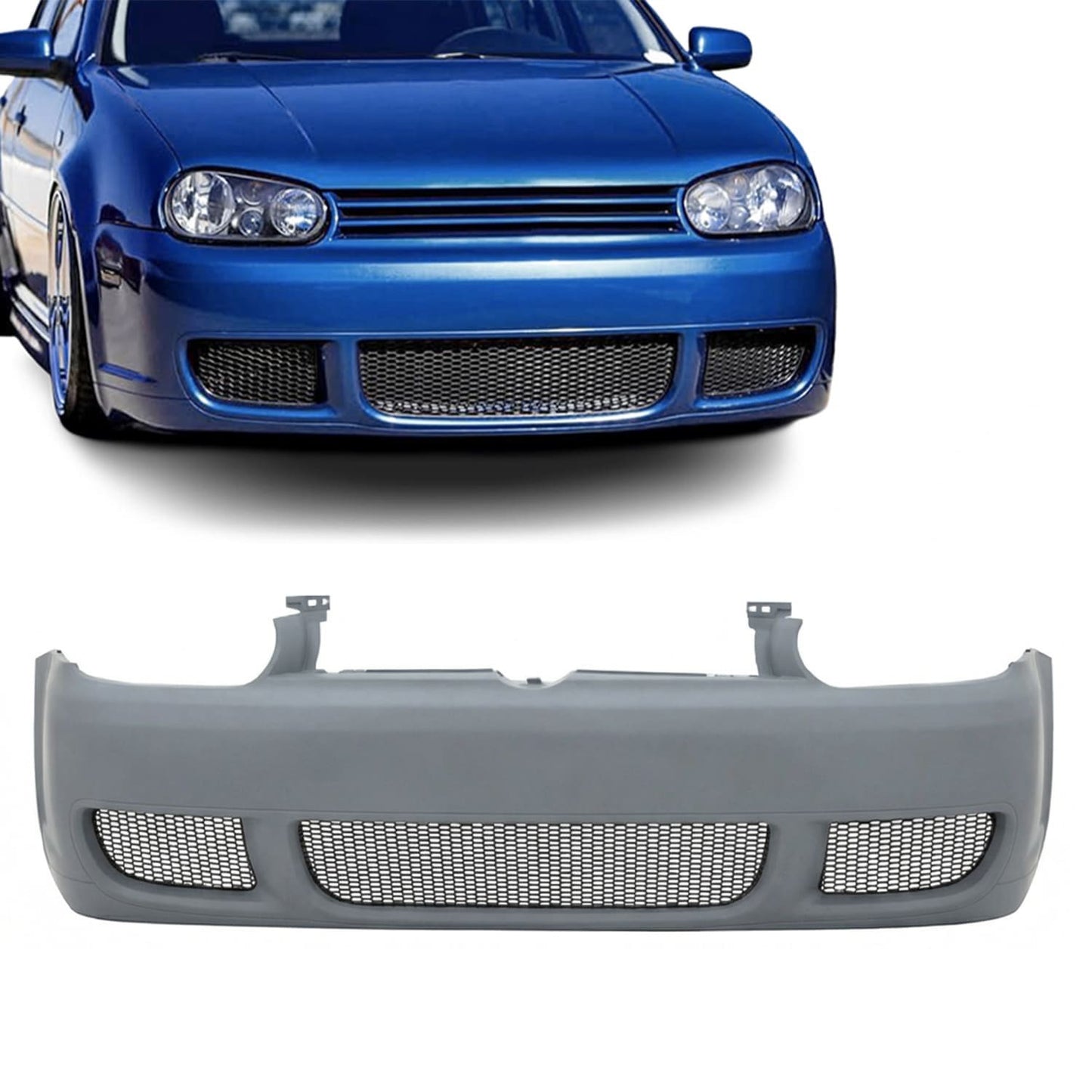 R32-style, VER2 front bumper for VW Golf MK4 (97-04)