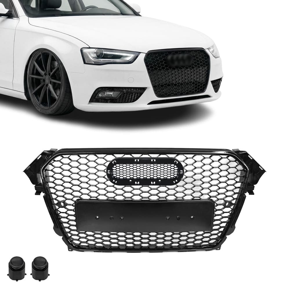 RS-style Front Grille for Audi A4 B8.5 / S4 B8.5 (12-15), glossy black