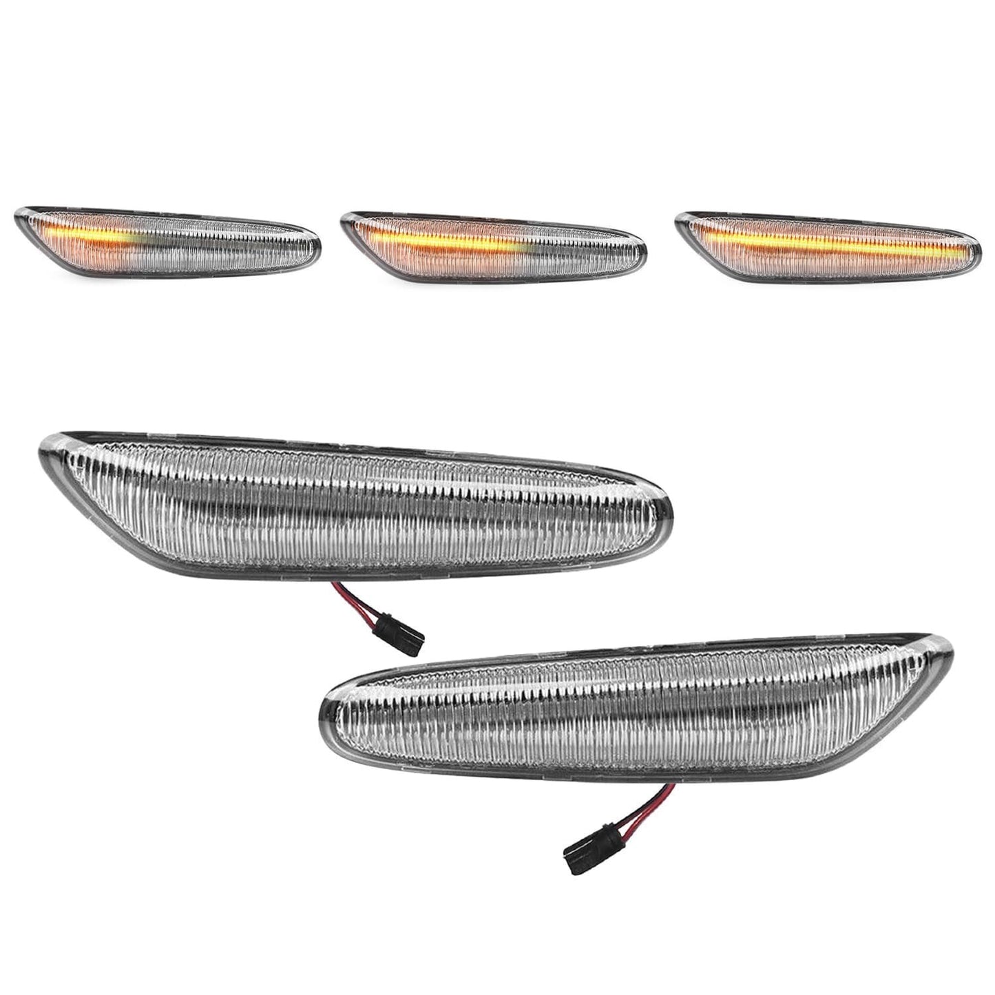 Sequential LED side indicators for BMW E46 sedan / touring (01-05), white