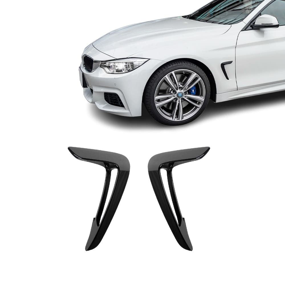 Side fenders trims, set, for BMW F32 / F33 / F36 (13-17) PRE-LCI, glossy black