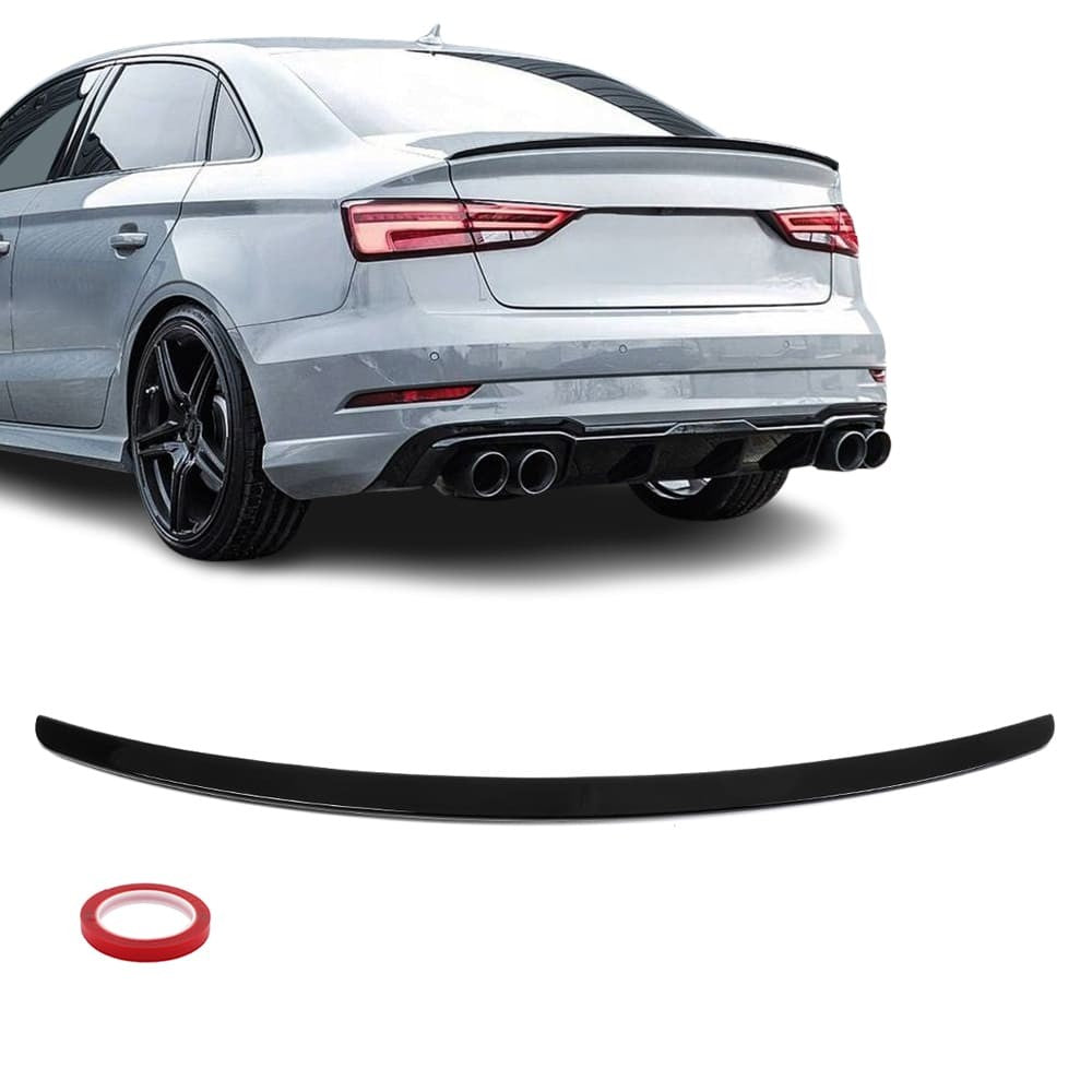 Trunk Spoiler for Audi A3 8V / S3 8V Sedan, glossy black