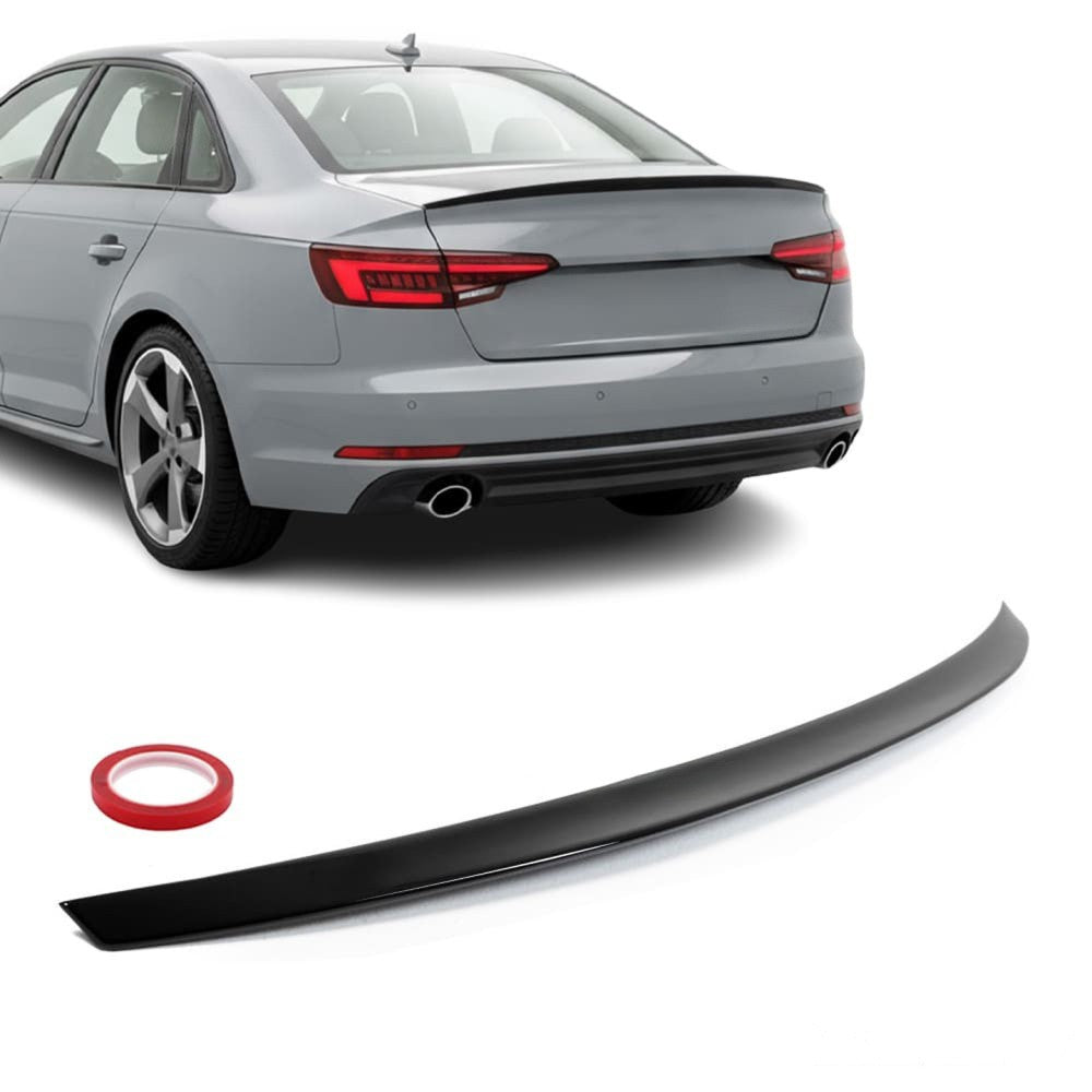 Trunk Spoiler for Audi A4 B9 sedan (16-24), glossy black