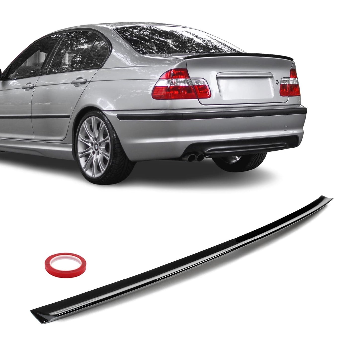 Trunk Spoiler for BMW E46 sedan / coupe, glossy black