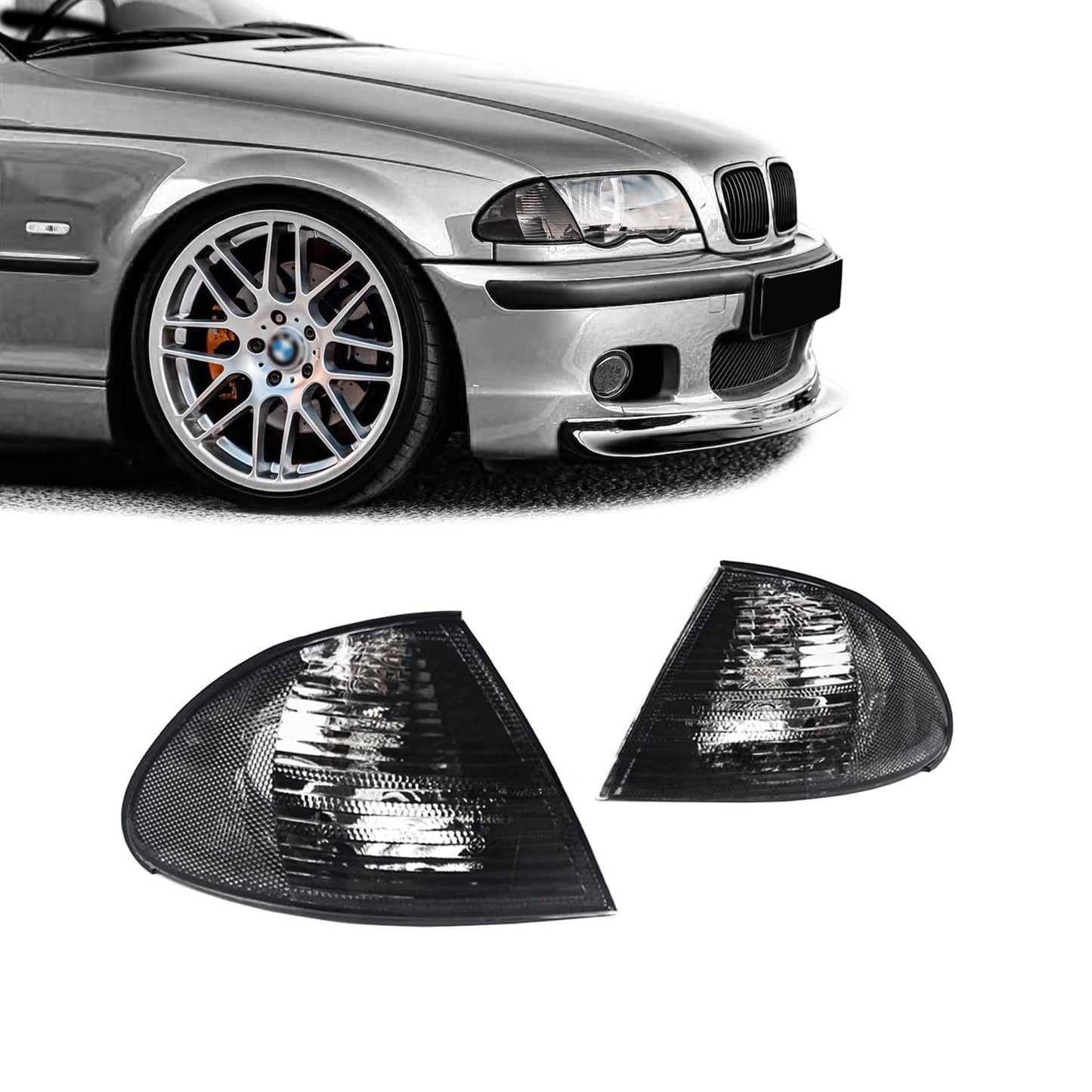 Turn signals for BMW E46 sedan / touring (98-01), smoked