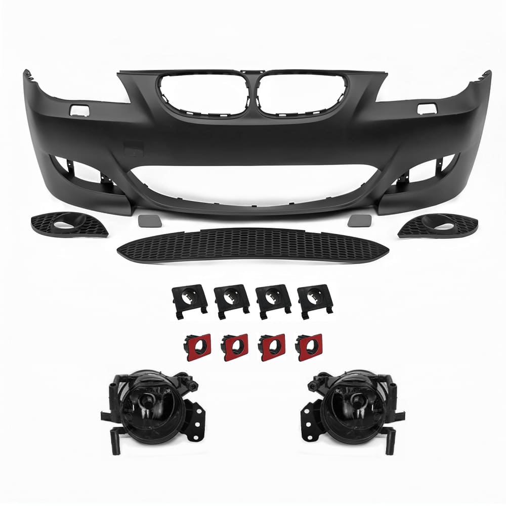 BMW E60 / E61 (03-10) M5 Stiilis Eesmine Stange Koos Toonitud Udutuledega, Ilma PDC Aukudeta,