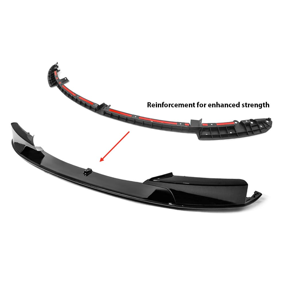 BMW F30 / F31 ''Performance'' Eriti Tugev Eesmine Splitter V2, Läikiv Must