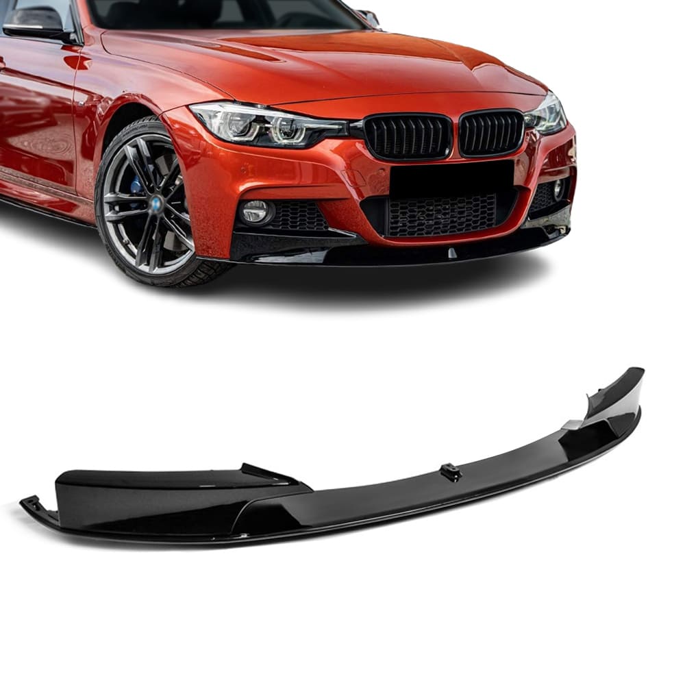 BMW F30 / F31 ''Performance'' Eriti Tugev Eesmine Splitter V2, Läikiv Must