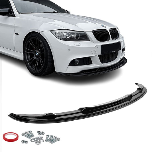 BMW E90 / E91 LCI Eesmise M-Paketi Stange WR-Stiilis Splitter, Ekstra Tugev, Läikiv Must