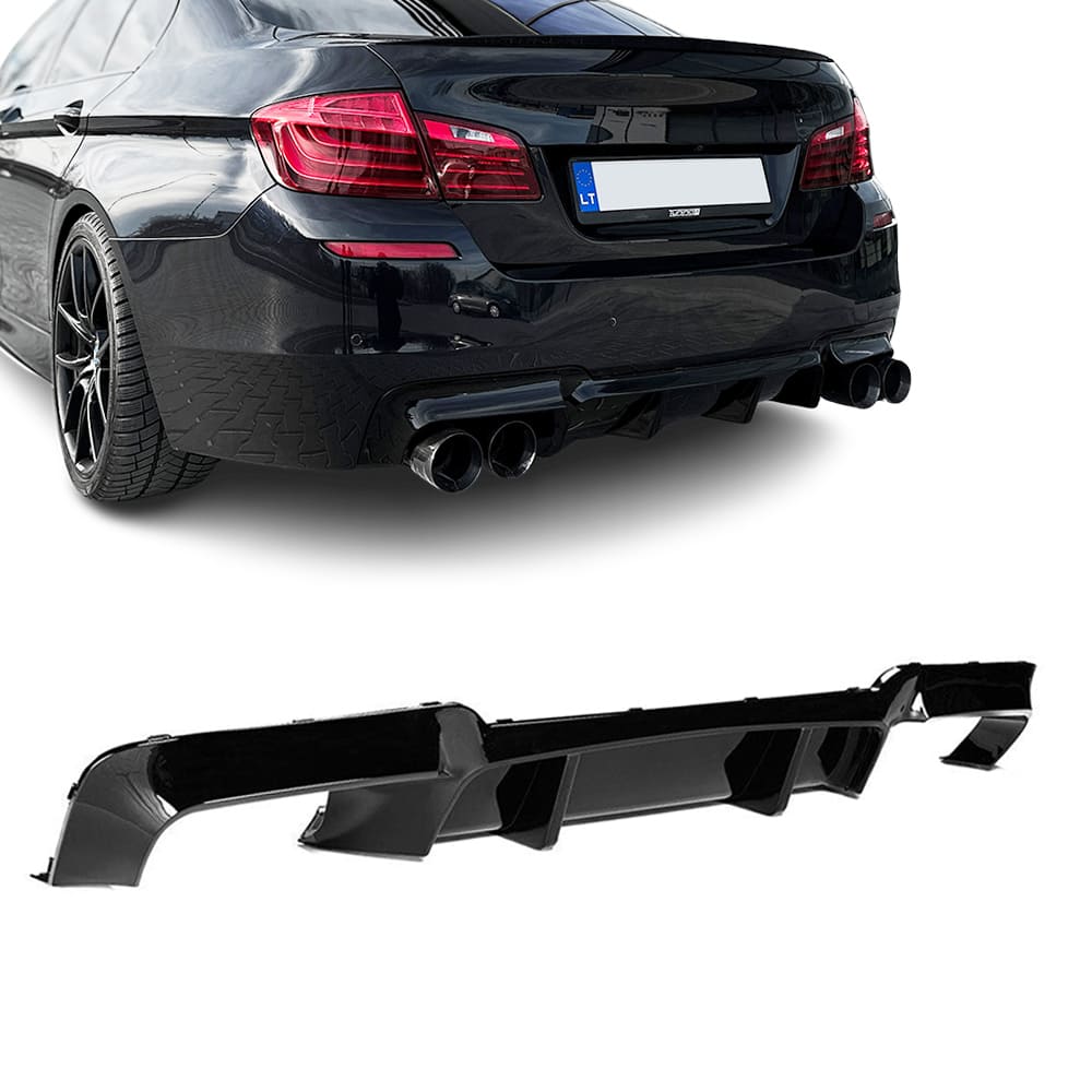 BMW F10 / F11 M5 Stiilis Difuusor M-Paketi Tagumisele Stangele, Läikiv Must