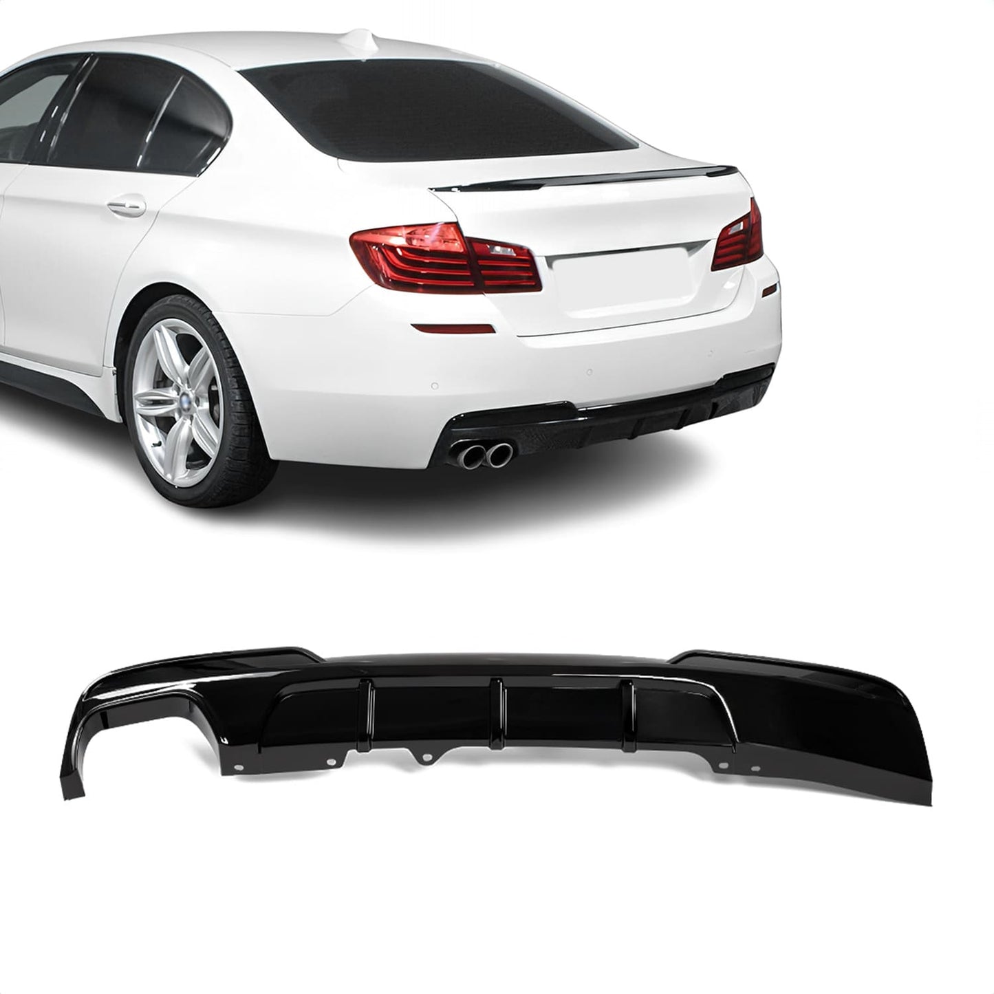 BMW F10 / F11 ''Performance'' Difuusor M-Paketi Tagumisele Stangele, Läikiv Must