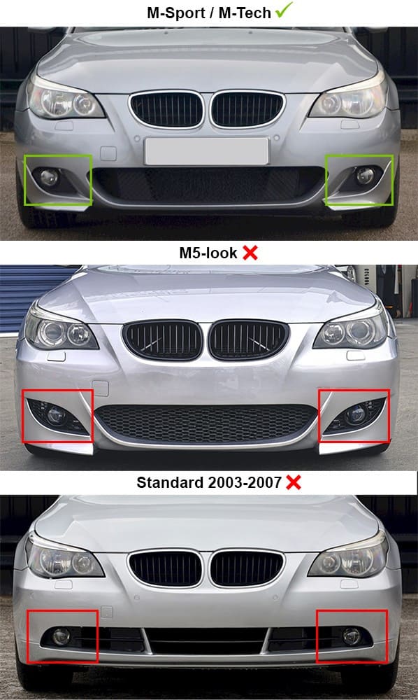 BMW E60 / E61 M-Paketi (03-10) Toonitud Udutulede Komplekt