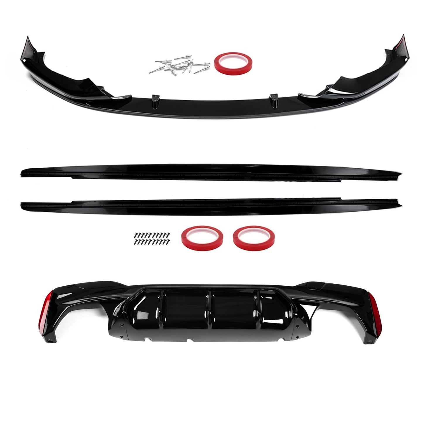 Läikiv Must Performance Komplekt M5-stiilis Difuusoriga BMW G30 / G31 (17-20) M-Pack