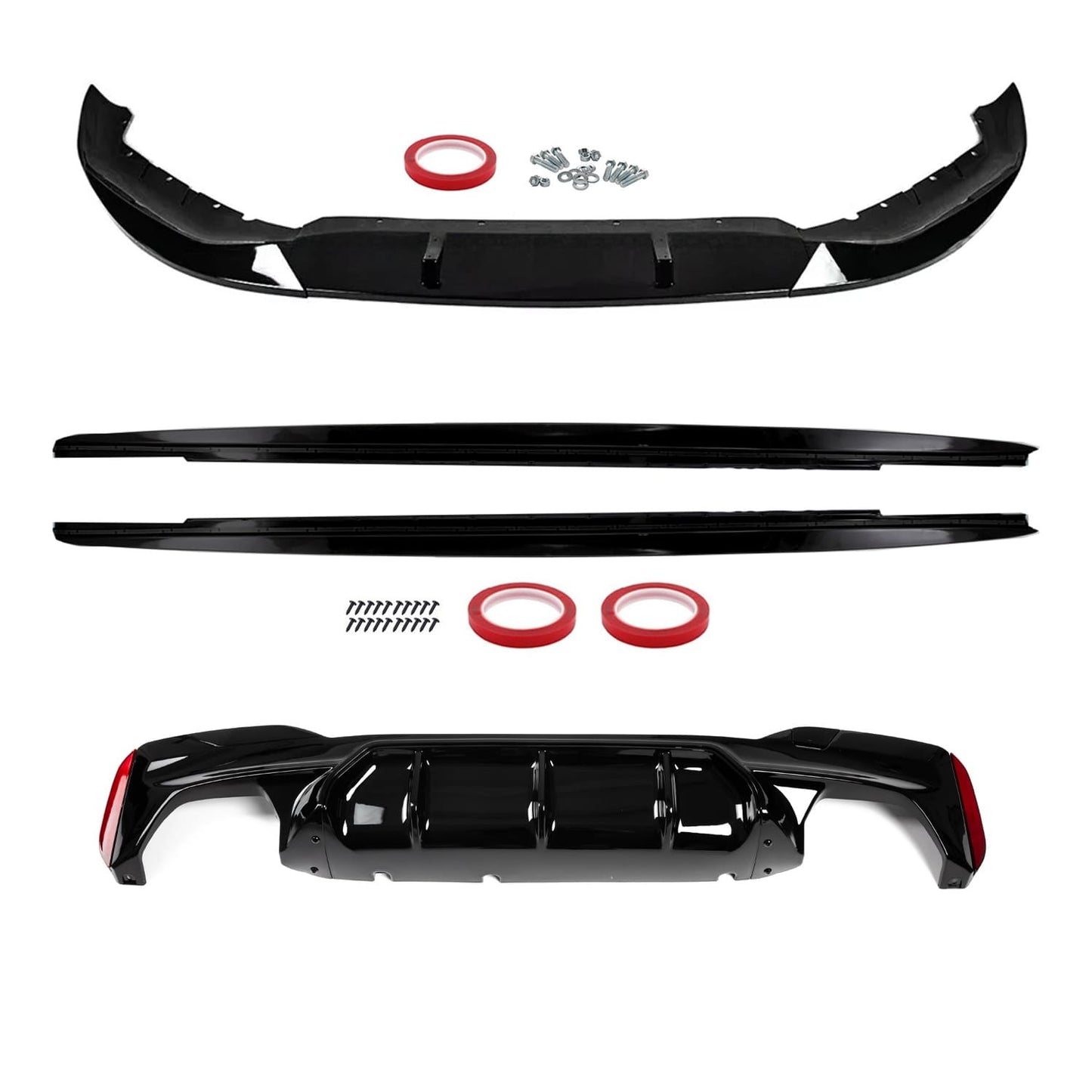 Läikiv Must Performance Komplekt M5-stiilis Difuusoriga BMW G30 / G31  (21-23) M-Pack