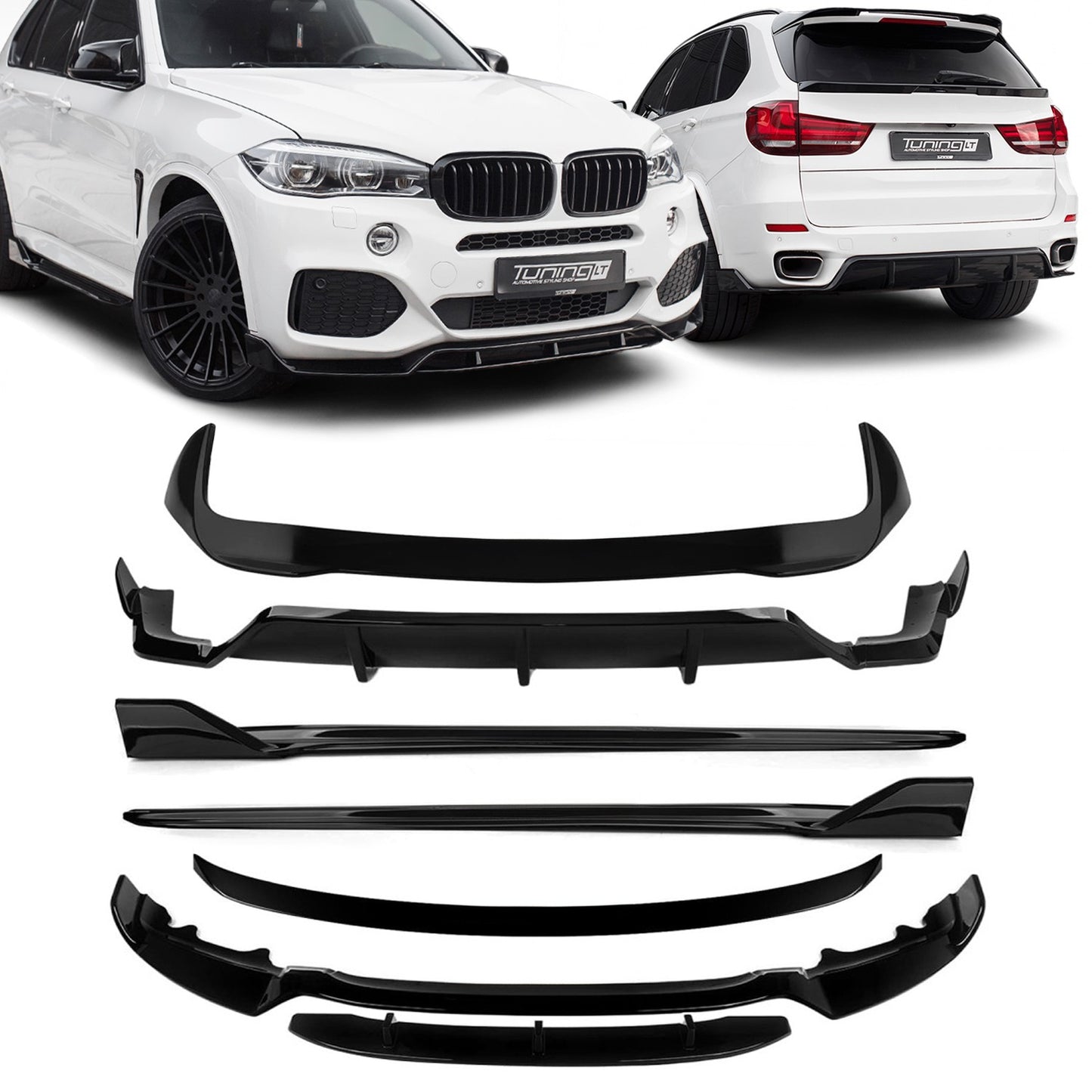 Aero style Bodykit with Trunk Spoilers for BMW X5 F15 (14-18), glossy black