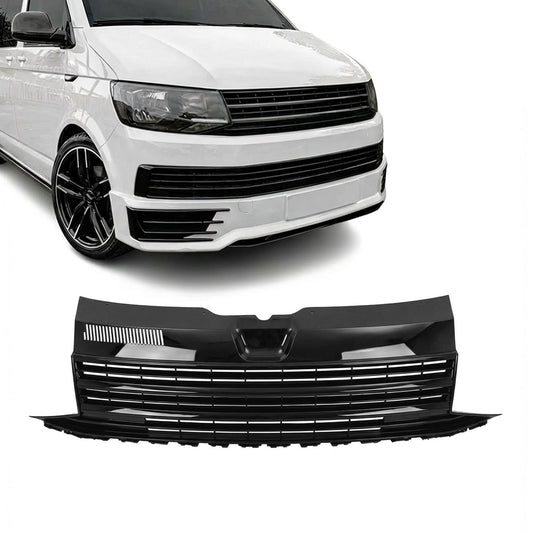 Badgeless Front Grille for VW T6 (15-19), glossy black