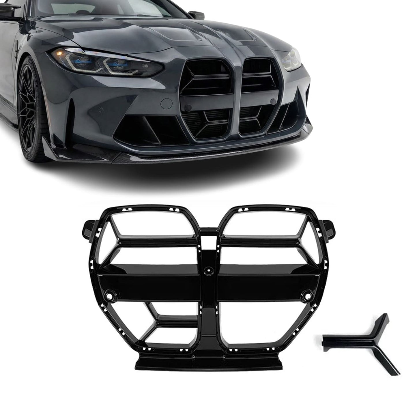 CSL-style kidney Grille for BMW G80 / G82 / G83, glossy black