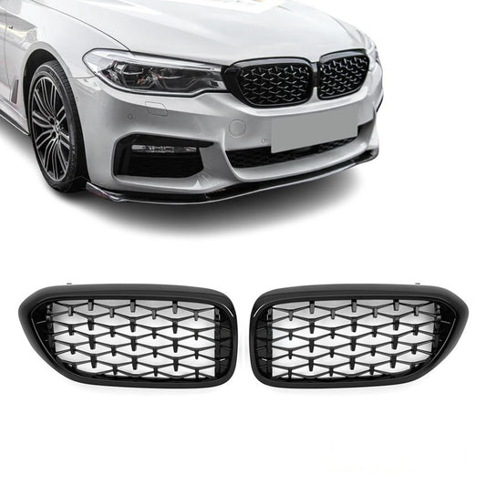 Diamond kidney Grille for BMW G30 / G31 (17-20), glossy black