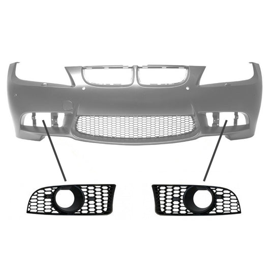 Fog light Grille / Covers set for BMW E90 / E91 / E92 / E93 with M3 style bumper