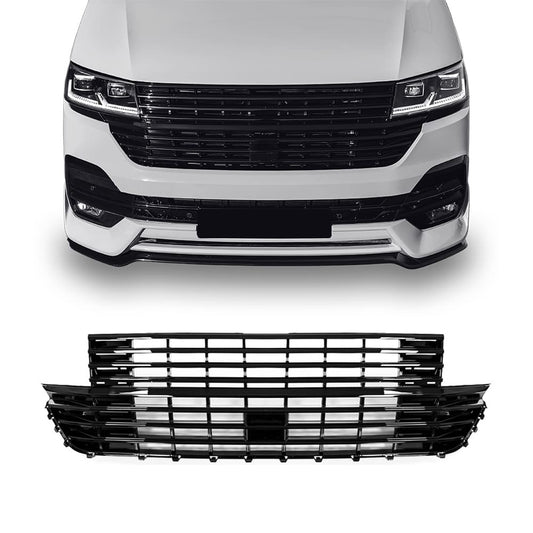 Front badgeless Grille for VW T6.1 (19-), glossy black