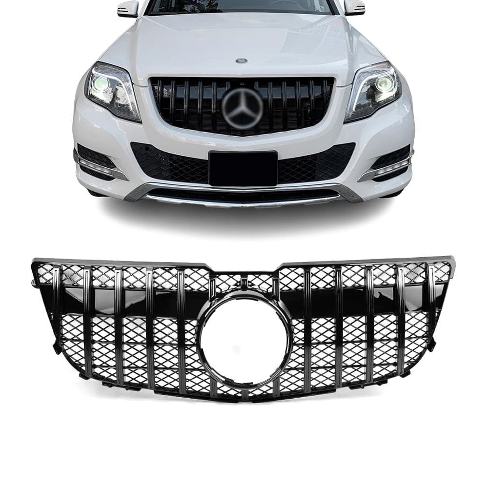 GT R Panamericana style Front Grille for Mercedes GLK X204 facelift (12-15), glossy black
