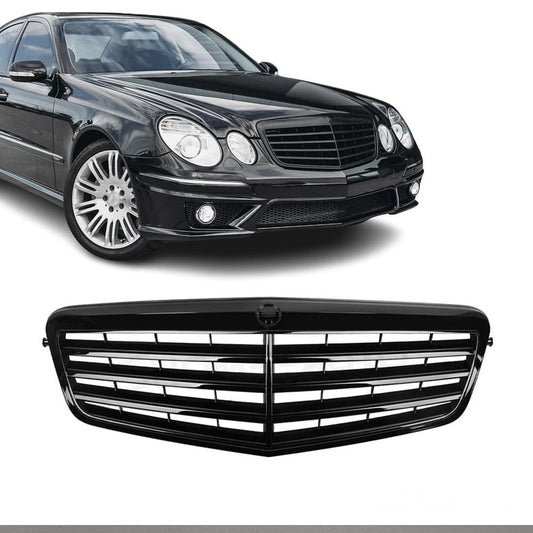 Front Grille for Mercedes-Benz W211 facelift (06-09), glossy black