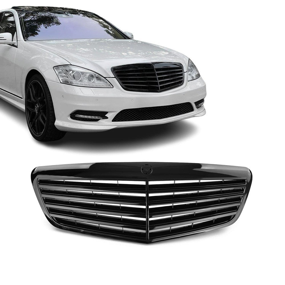 Front Grille for Mercedes-Benz W221 (09-13) without ACC, glossy black