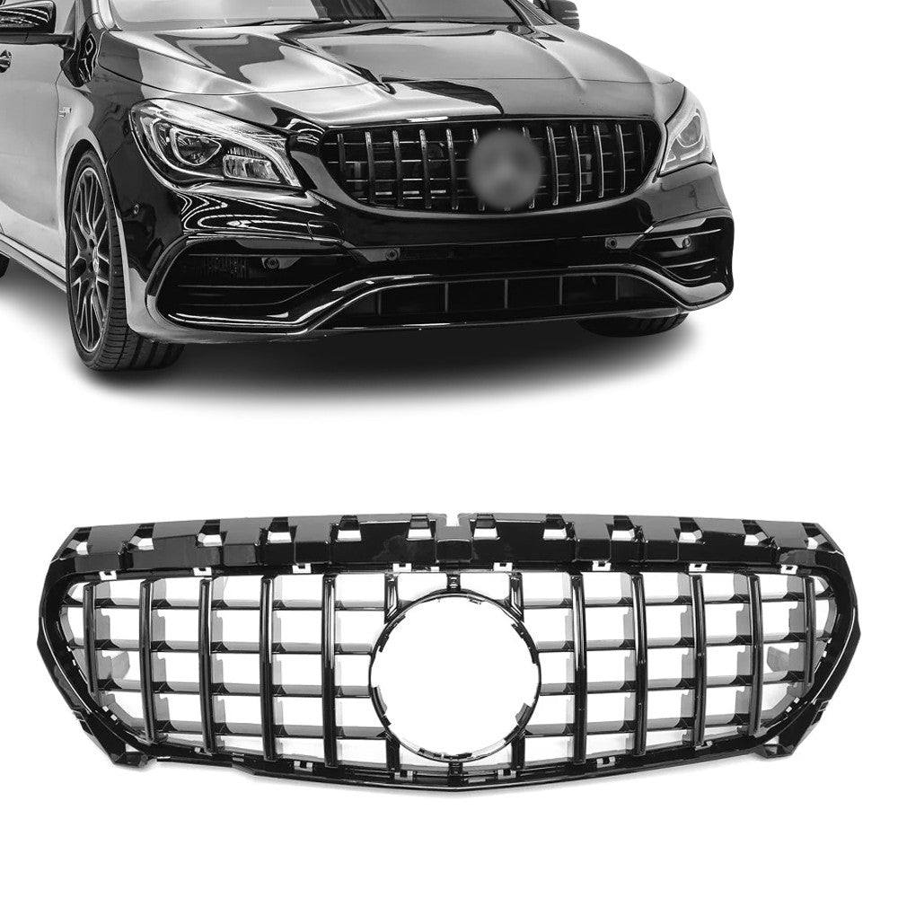 Front grille for Mercedes CLA C117 (13-16), glossy black