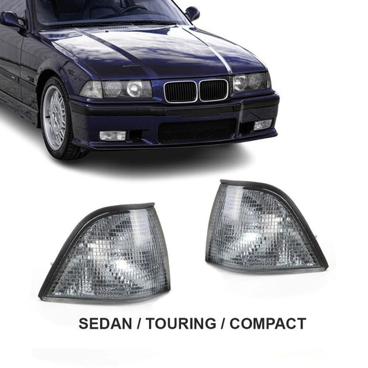 Front Indicators set for BMW E36 Sedan / Touring / Compact, smoked