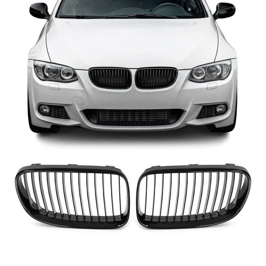 Front kidney Grille set for BMW E92 / E93 LCI (10-13), glossy black
