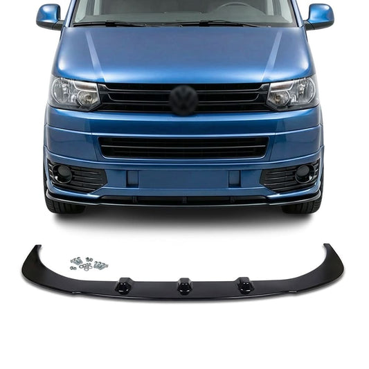 Front Lower Spoiler for VW T5.1 (09-14) with Sportline lip, glossy black