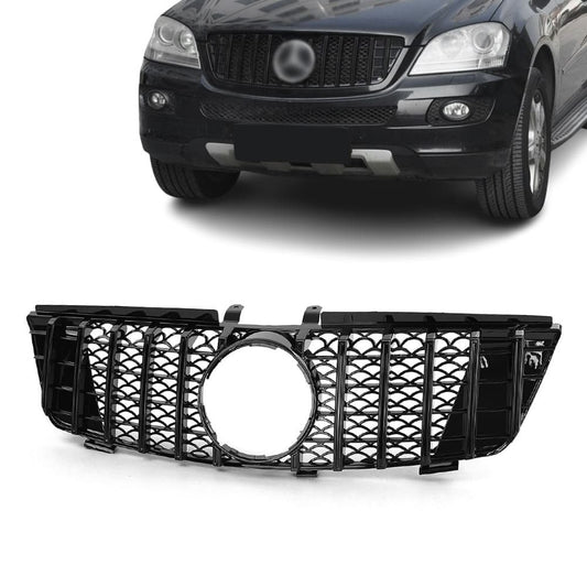 GT R Panamericana style Front Grille for Mercedes ML W164 (05-08), glossy black