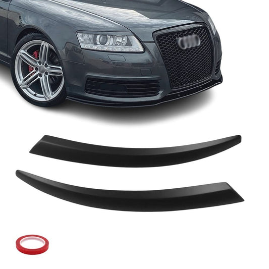 Headlight eyebrows / trims for Audi A6 C6 (04-11), set of 2
