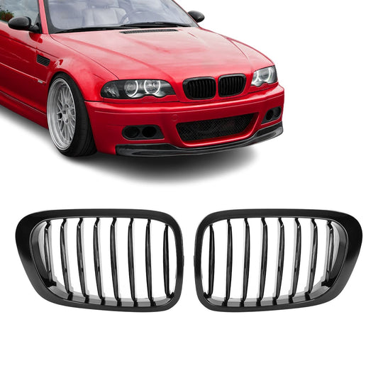 Kidney Grille for BMW E46 coupe / convertible (99-03), glossy black