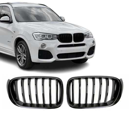 Kidney grille for BMW X3 F25 LCI / X4 F26, glossy black